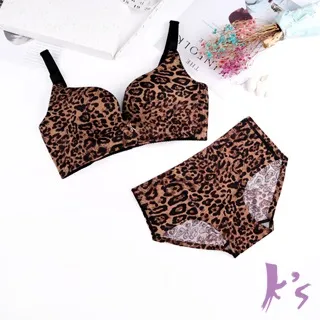 【K's凱恩絲】野媚豹紋舒適無鋼圈成套內衣褲組-B311款 歷史價格詳細信息