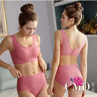 Chanmode 絕美蕾絲無痕裸肌無鋼圈貼合內衣(粉色) 歷史價格詳細信息