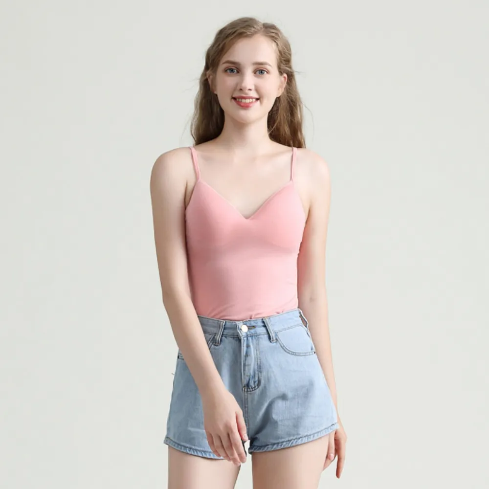 【Naya Nina】Bra Top細肩帶無鋼圈罩杯內搭背心(藏藍) 歷史價格詳細信息