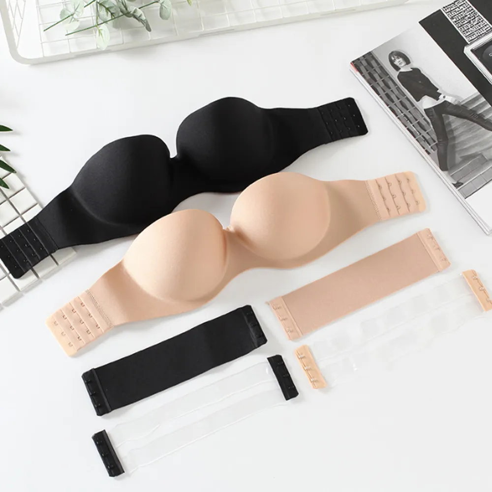 【Biki比基尼妮】一片無痕無肩帶內衣隱形胸罩(附二種後帶) 歷史價格詳細信息