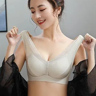 無痕反重力乳膠內衣女無鋼圈聚攏蕾絲文胸收副乳抹胸背心NY1081 歷史價格詳細信息