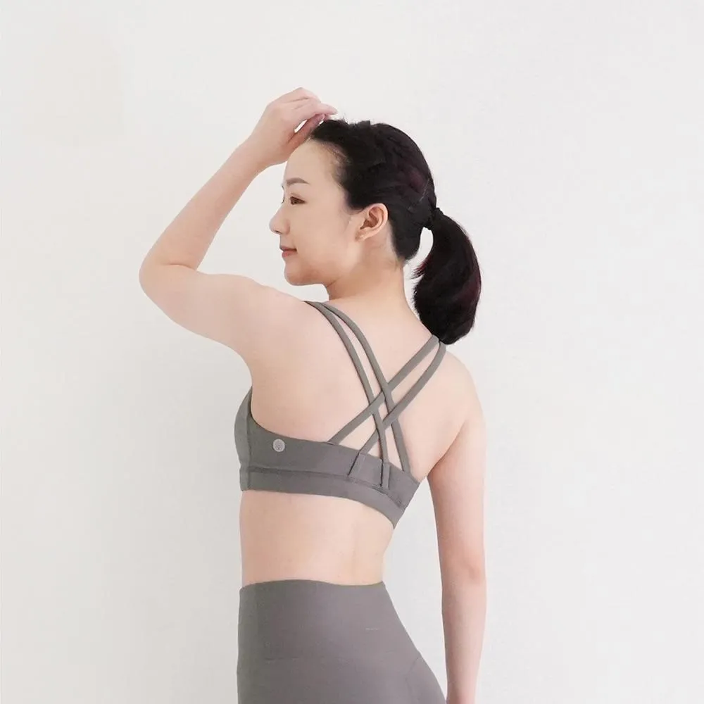 Mukasa 交叉美背運動內衣 瑜珈 健身 運動內衣 可可色 輕盈裸感 莫藍迪  MUK-2200101 歷史價格詳細信息