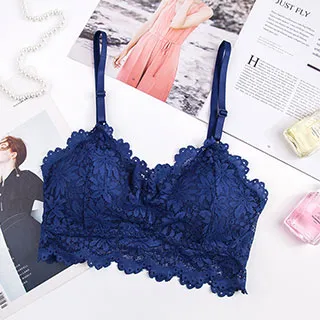 (共二色)【Secret Garden】蕾絲邊细肩带交叉美背無鋼圈內衣胸罩SG859 歷史價格詳細信息