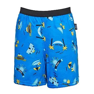 SOLIS 海灘遊俠系列S-XXL寬鬆印花四角男內褲(烟雨灰) 歷史價格詳細信息