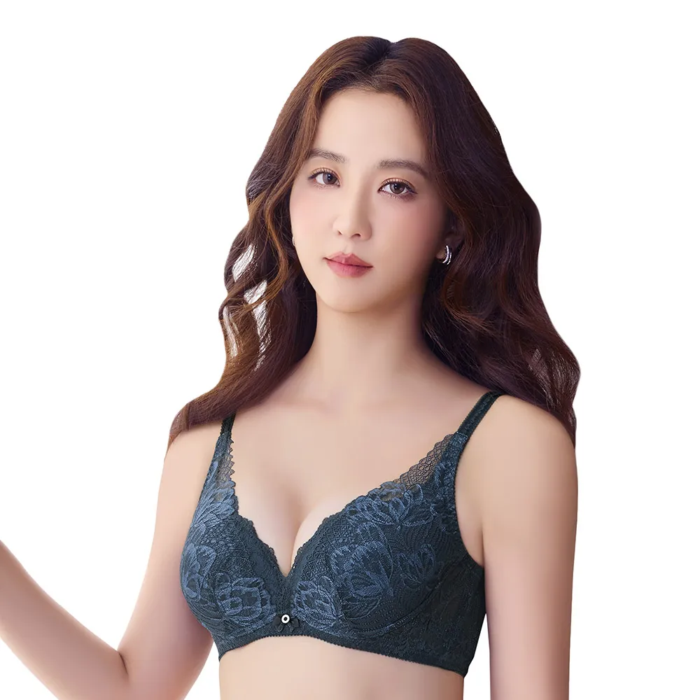 【思薇爾】撩波香雪蘭系列B-E罩蕾絲集中包覆女內衣(青空綠) 歷史價格詳細信息