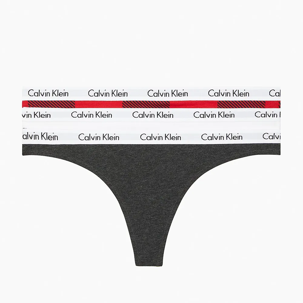 Calvin Klein Carousel 3-Pack 棉質丁字褲 CK內褲-三件組(藍、黑、紅白條紋) 歷史價格詳細信息