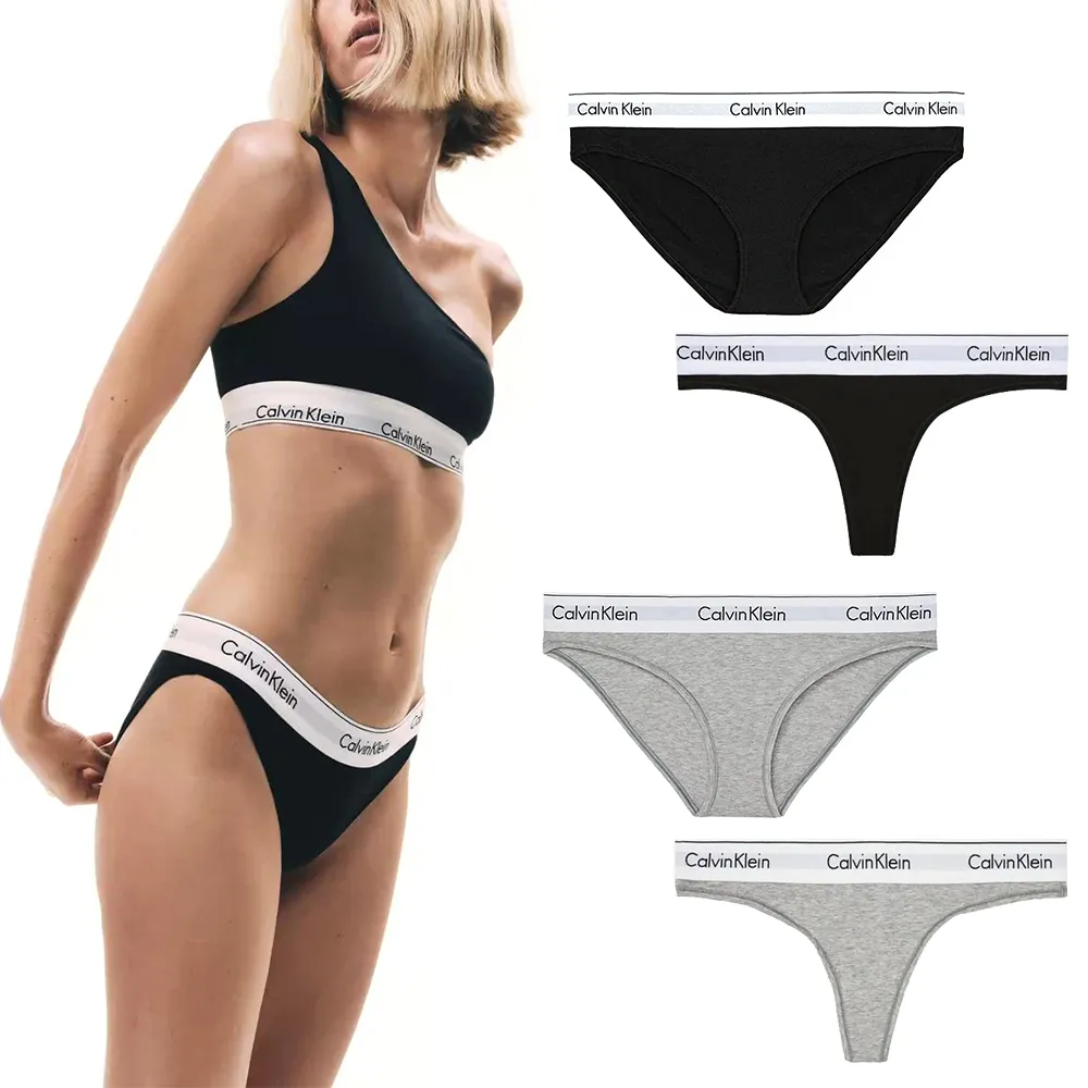 【Calvin Klein】CK Modern LOGO棉質BIKINI女三角褲 女內褲 三件組(黑x灰x白) 歷史價格詳細信息