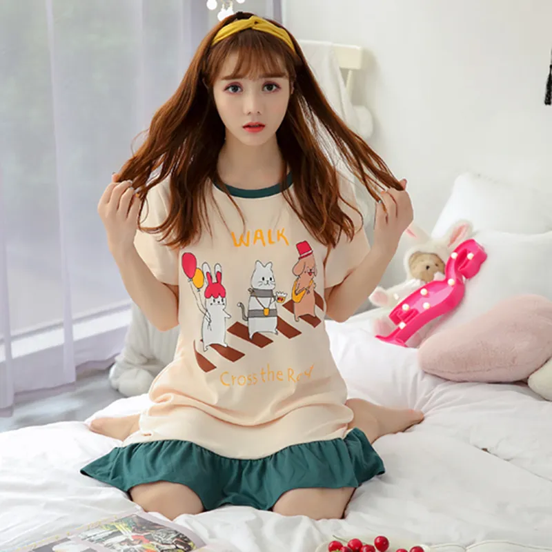 【Secret Lover】(帶胸墊)甜美棉質居家服吊帶睡裙_米色柚子Mix 歷史價格詳細信息