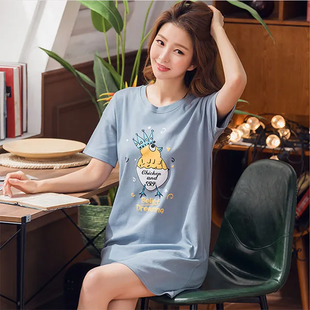 【Secret Lover】藍米色草莓雙口袋居家服睡裙SL2206 歷史價格詳細信息