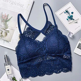 花邊美背吊帶文胸一體式帶胸墊內搭運動背心女無鋼圈打底抹胸 歷史價格詳細信息