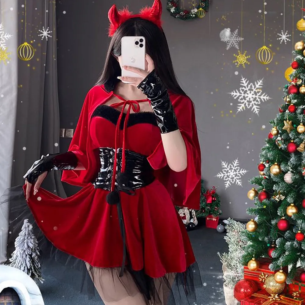 聖誕節服飾 情趣睡衣 前綁帶紅色性感睡衣 歷史價格詳細信息