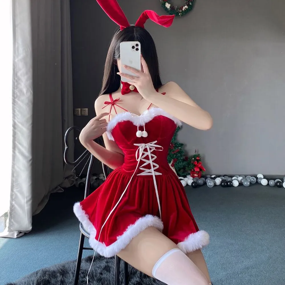 聖誕甜美學院風JK制服娃娃領蝴蝶結襯衫女秋紅色木耳邊背帶連衣裙 歷史價格詳細信息