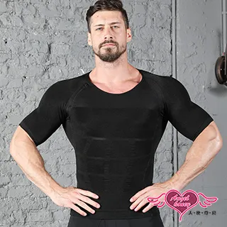 【天使霓裳】塑身衣 簡約有型 短袖運動背心 運動內衣 (黑M~XL號) 歷史價格詳細信息