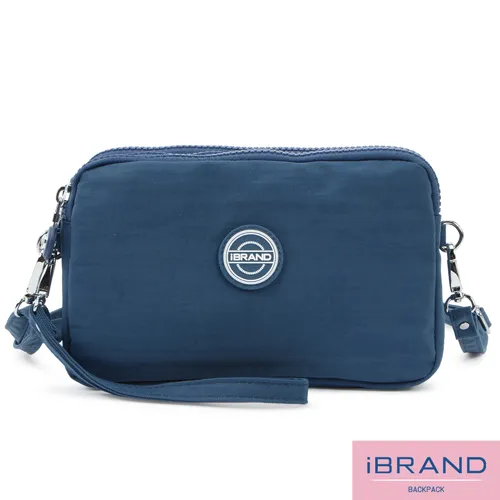 iBrand斜背包 輕盈防潑水三層多收納側斜背包-百搭黑 歷史價格詳細信息