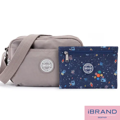 iBrand側背包 輕盈防潑水多收納斜側背包(多色任選) 歷史價格詳細信息