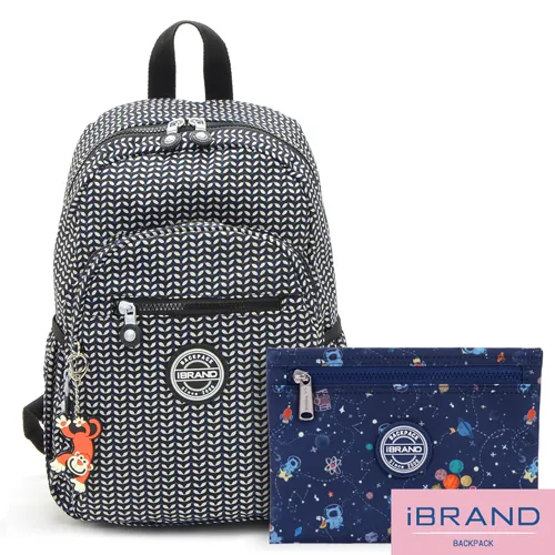 iBrand後背包 趣味派對尼龍口袋後背包-錯視方塊 歷史價格詳細信息