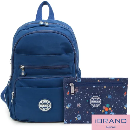 iBrand 輕盈防潑水多口袋後背包 -藍色 MDS-8005 歷史價格詳細信息