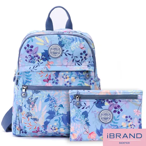 iBrand後背包 簡約輕盈尼龍雙拉鍊後背包-百搭黑 歷史價格詳細信息