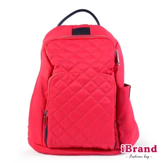 iBrand後背包 率性時尚後開式防盜尼龍後背包(M)-魅力紅 歷史價格詳細信息