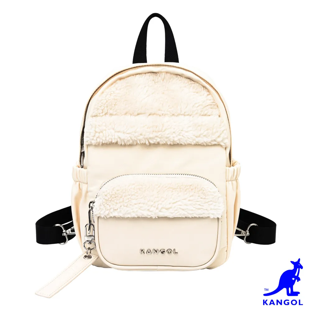 KANGOL 袋鼠 毛毛包 後背包 【61551741】 時尚 絨毛 刺繡LOGO 小後背包 迷你後背包 2色 穿搭 歷史價格詳細信息