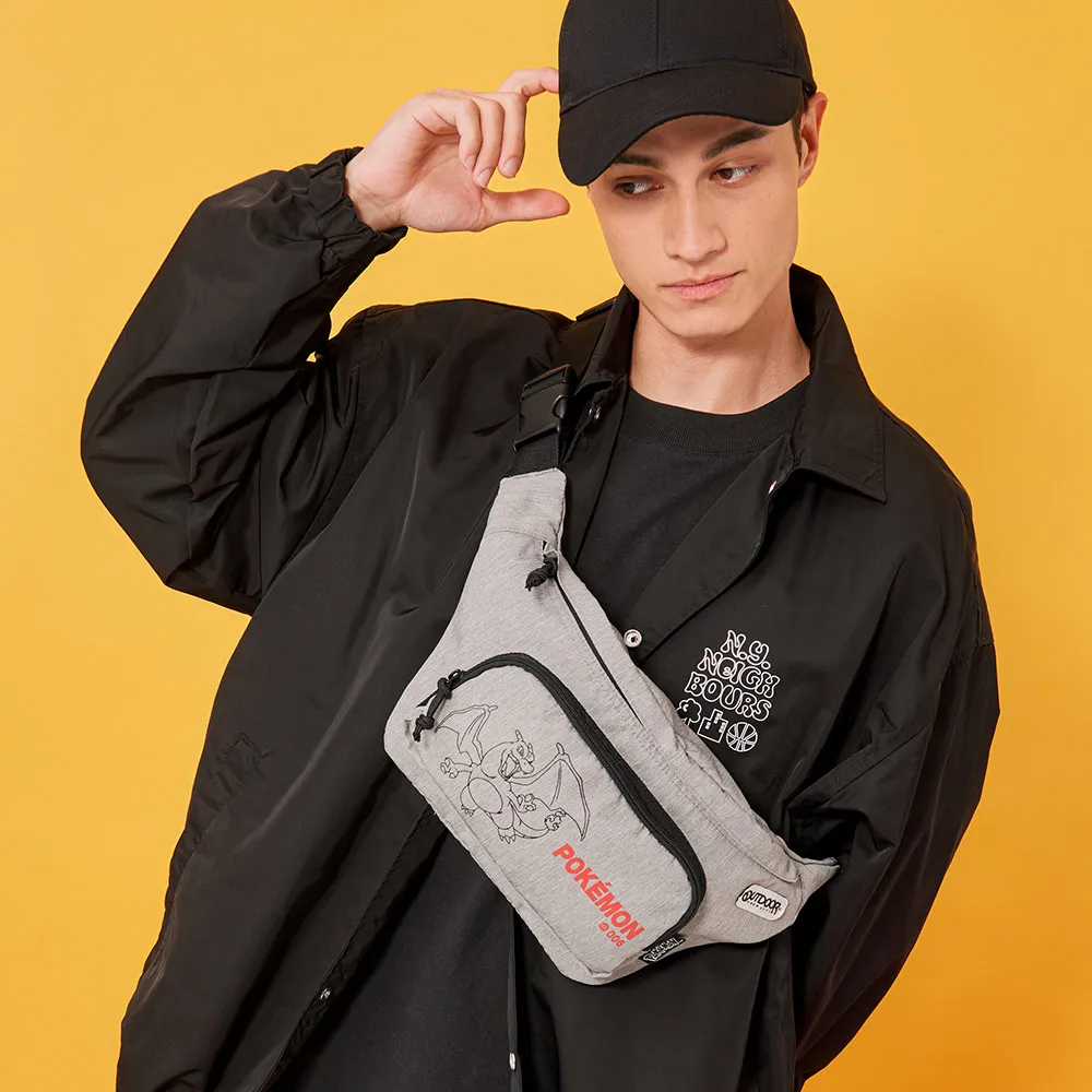 【OUTDOOR】寶可夢Pokemon-噴火龍側背包-灰色 ODGO22E03GY 歷史價格詳細信息