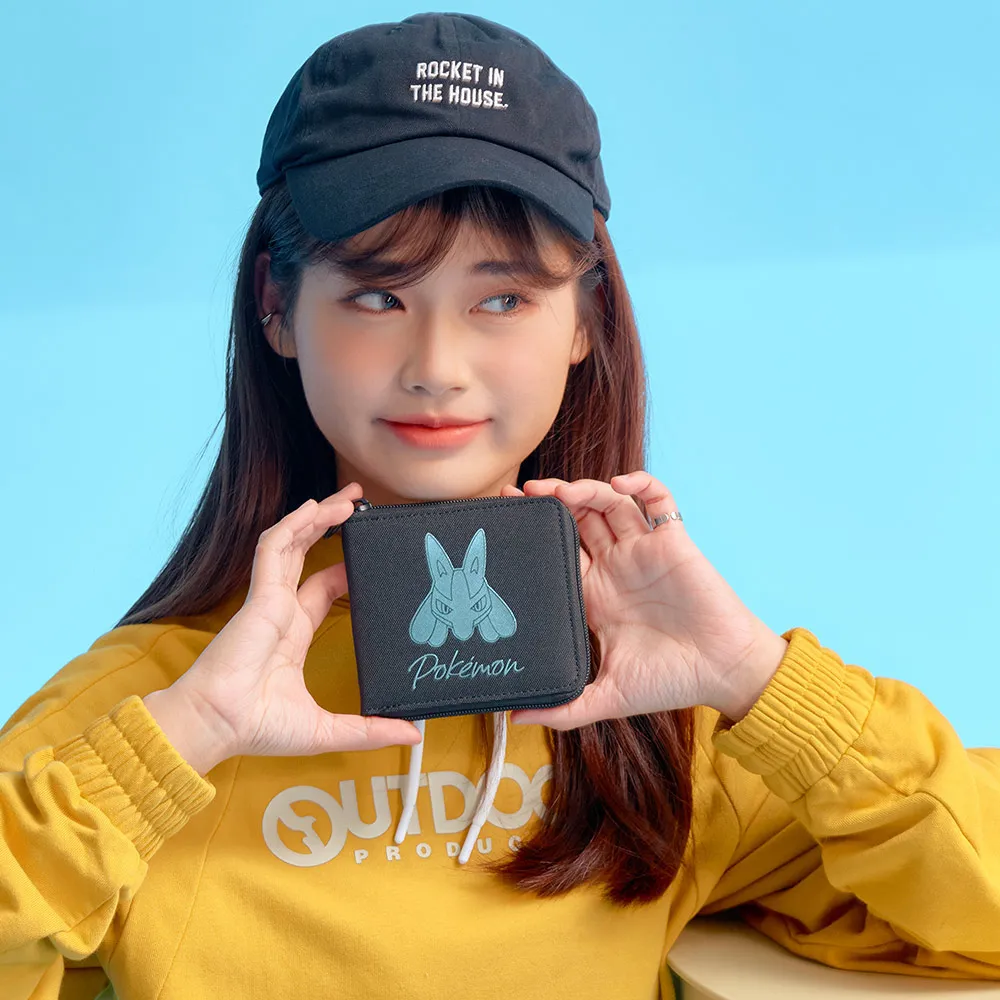 【OUTDOOR】寶可夢Pokemon-幻彩路卡利歐對折短夾-黑色 ODGO22T06BK 歷史價格詳細信息