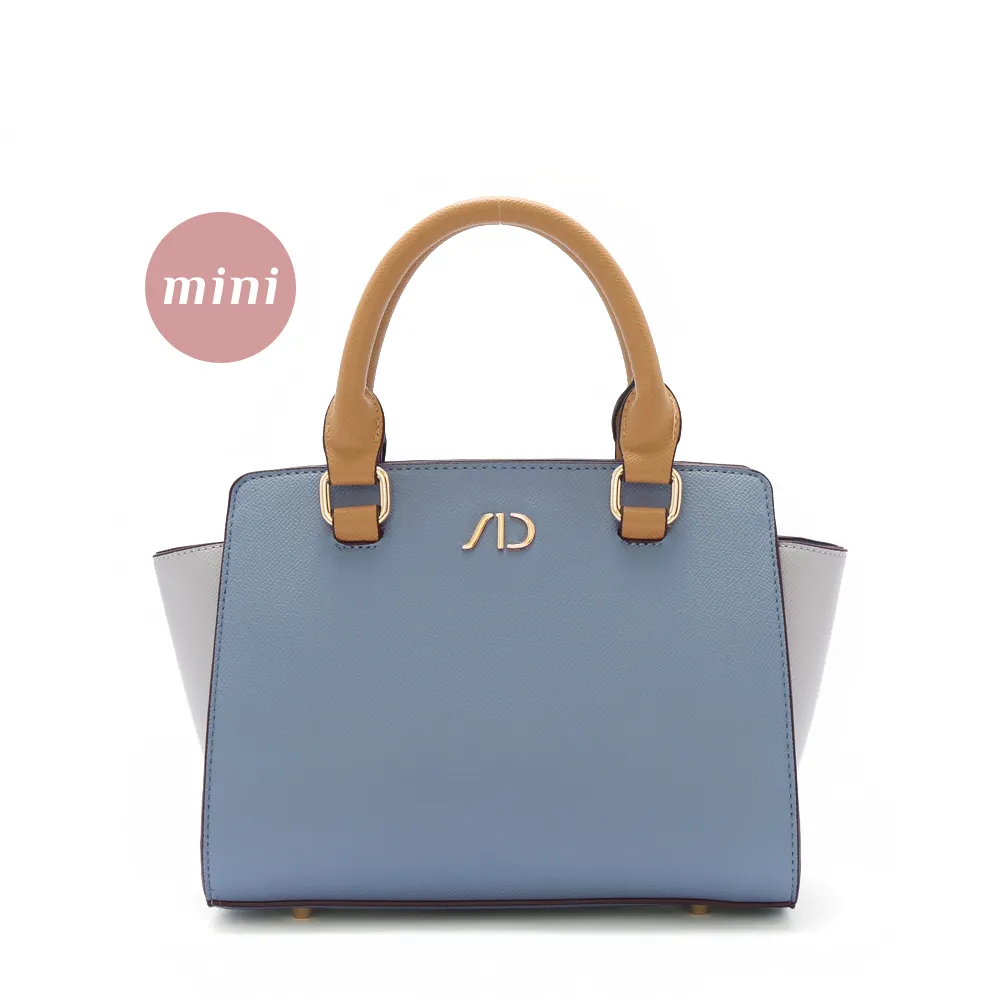 ANNA DOLLY 法系滾邊撞色3WAY手提包-小 白色 歷史價格詳細信息