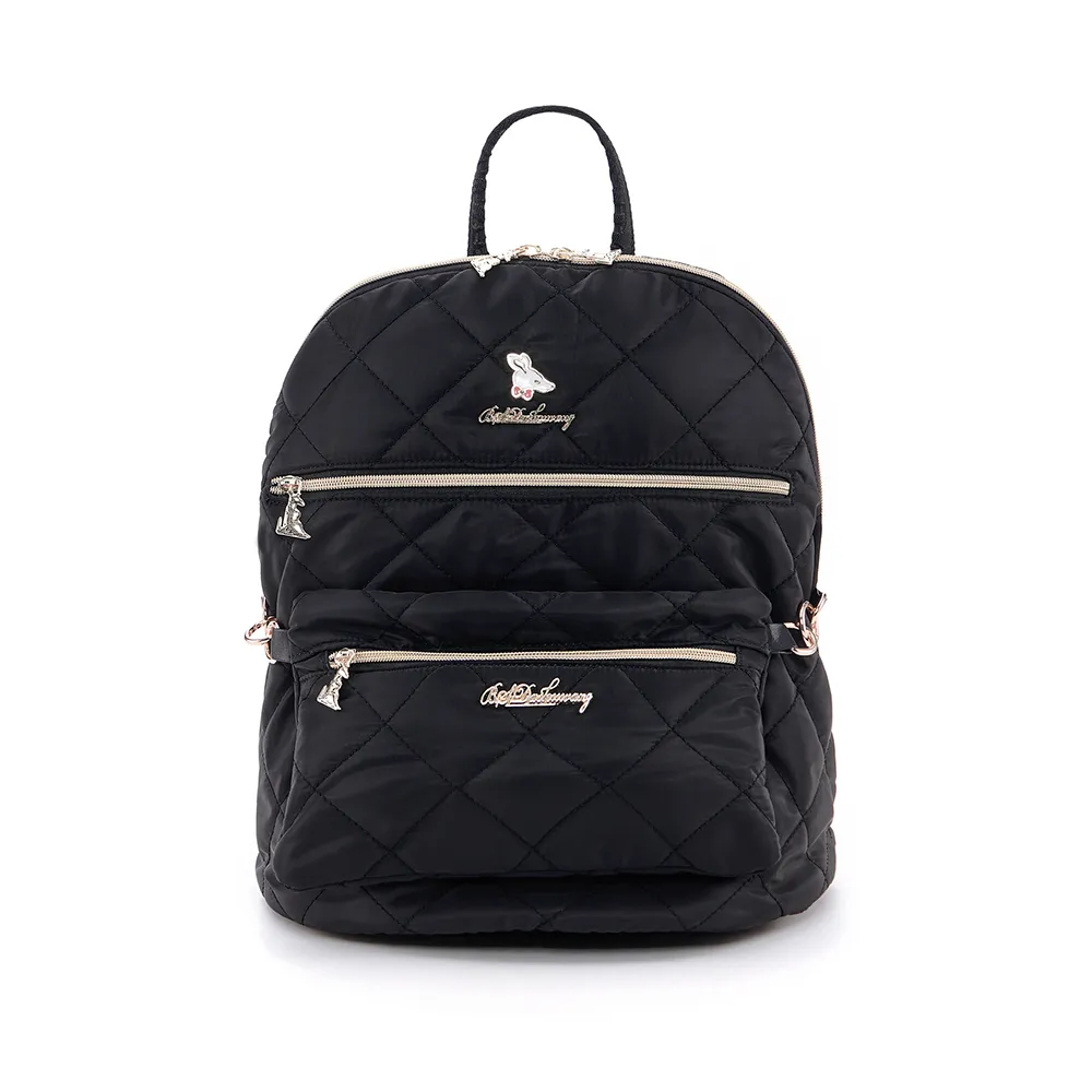 B.S.D.S冰山袋鼠 - 霓虹甜心 - 菱格多口袋造型後背包 - 黑加侖【Z116-AK】 歷史價格詳細信息