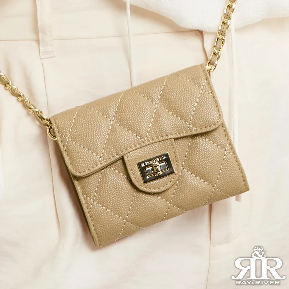 2R 芬芳牛皮Caviar菱格翻蓋斜背長夾 名媛黑 歷史價格詳細信息