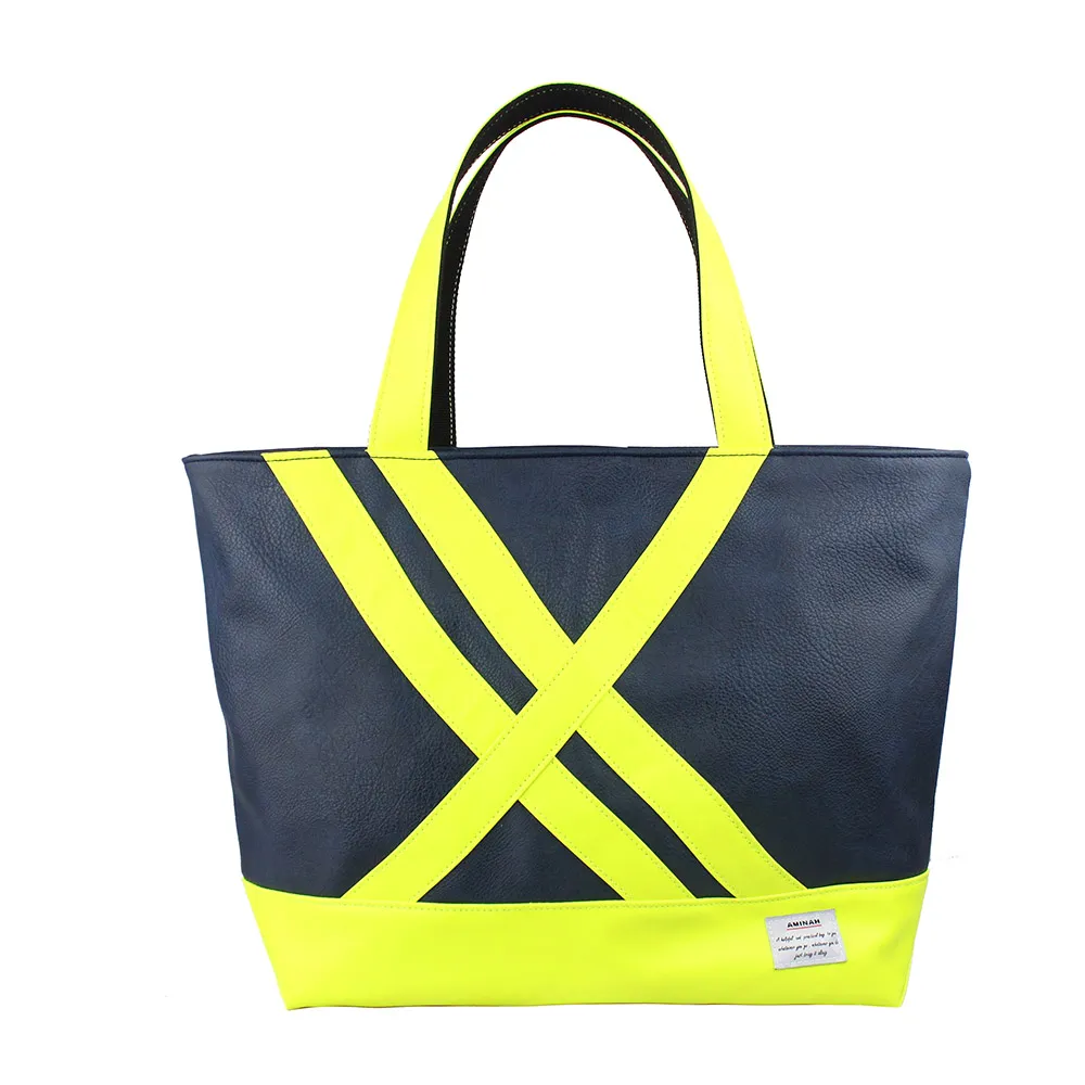 AMINAH-螢光黃尼龍後背包-黑色 歷史價格詳細信息