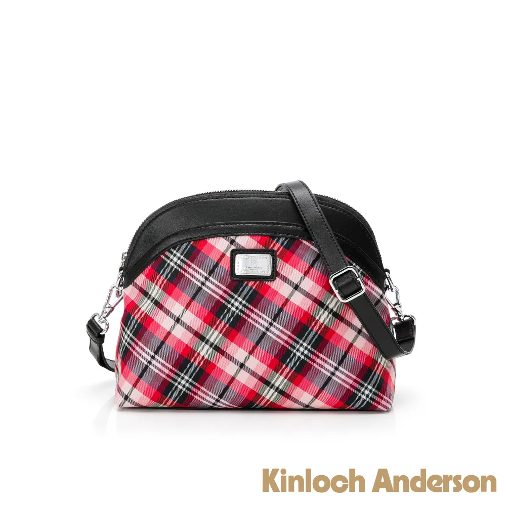 【金安德森】 CATHY 經典格紋提花 拉鍊貝殼包-粉紅色 歷史價格詳細信息