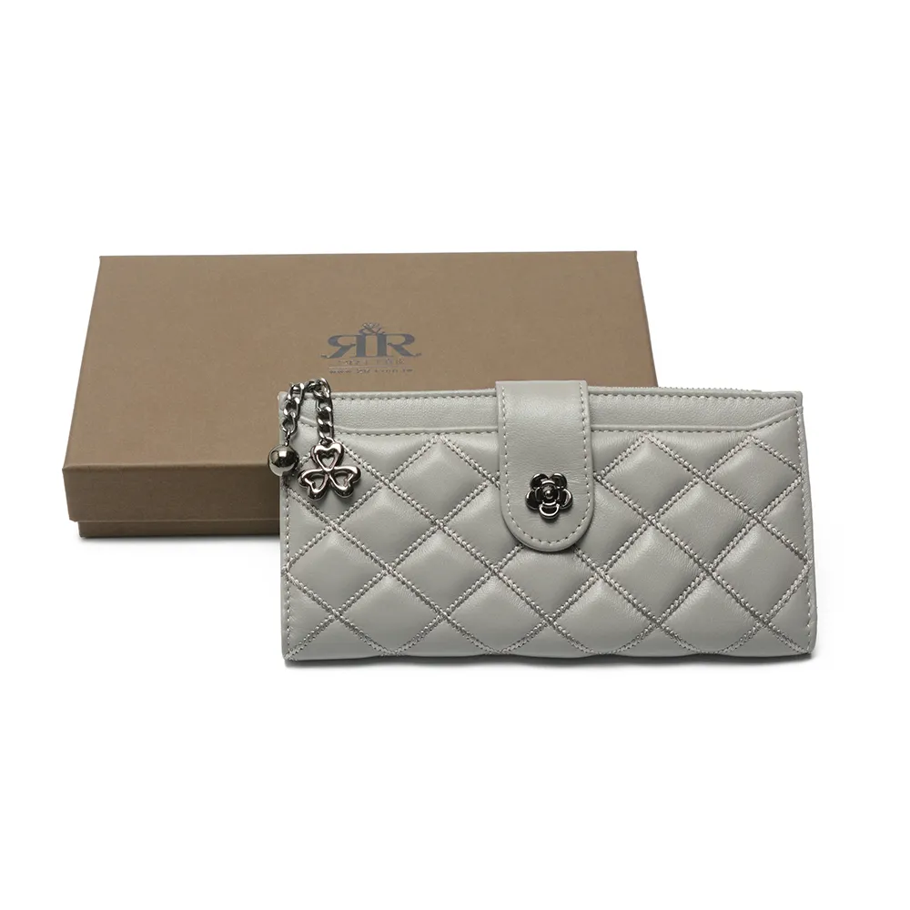 2R 綿霜羊皮KOKO極軟菱格長夾 氣質黑 歷史價格詳細信息