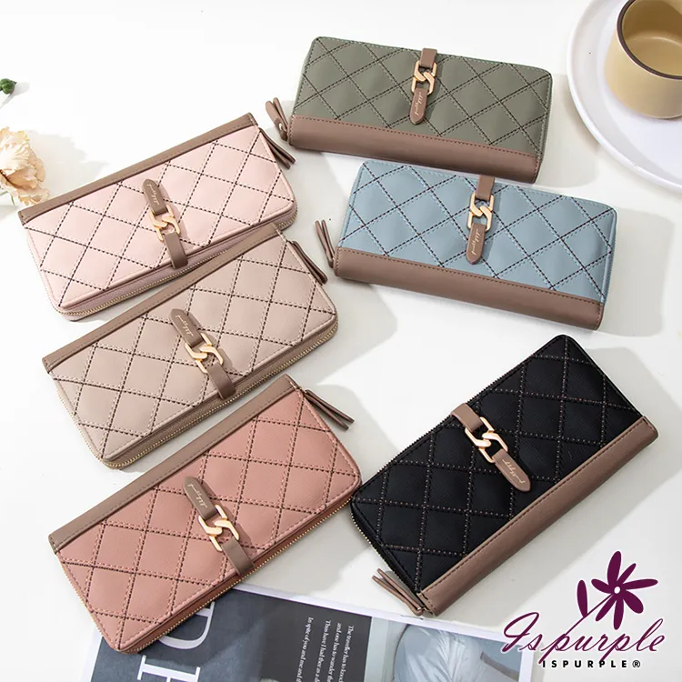 【iSPurple】撞色格紋＊水桶皮革抽繩後背包/多色可選 歷史價格詳細信息