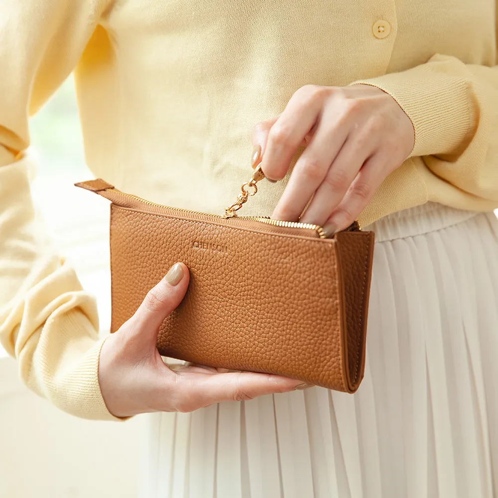 CHENSON真皮 超薄零錢包第二代_附獨立零錢袋_送手腕帶 (W24241) 歷史價格詳細信息