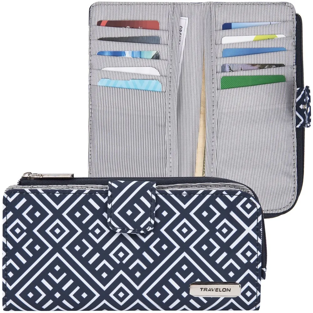 TRAVELON 卡片拉鍊長夾(格紋) 歷史價格詳細信息