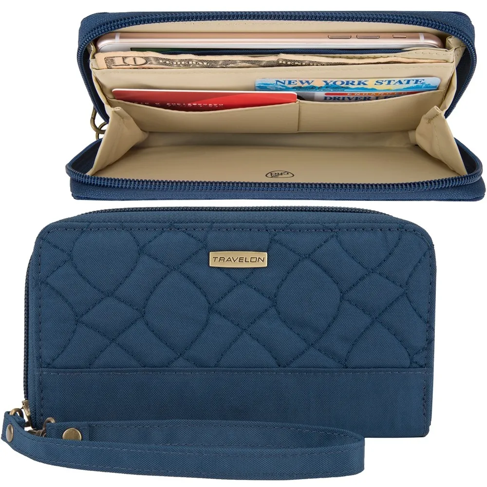 TRAVELON Signature摺紋四層馬蹄防盜斜背包(黑) 歷史價格詳細信息