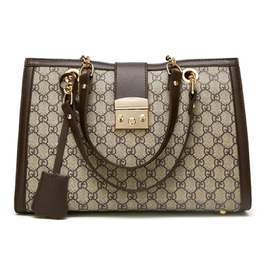 【Sp house】典雅氣質全真牛皮側肩斜背手提大容量女用包 歷史價格詳細信息