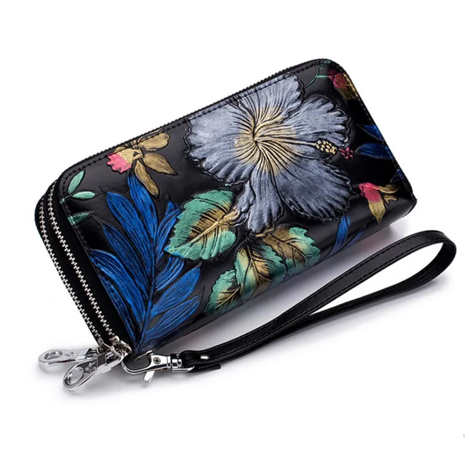 【Sp house】藝術風情全真牛皮彩繪蝴蝶多層風琴證件卡夾包 歷史價格詳細信息