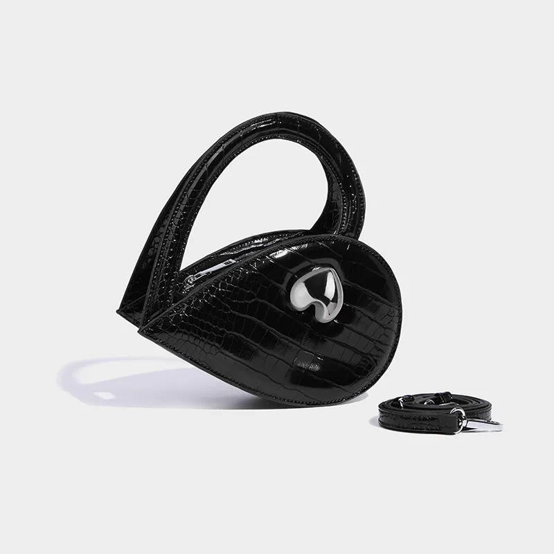 【Sp house】愛心金扣甜美馬鞍真皮肩背小方包 歷史價格詳細信息