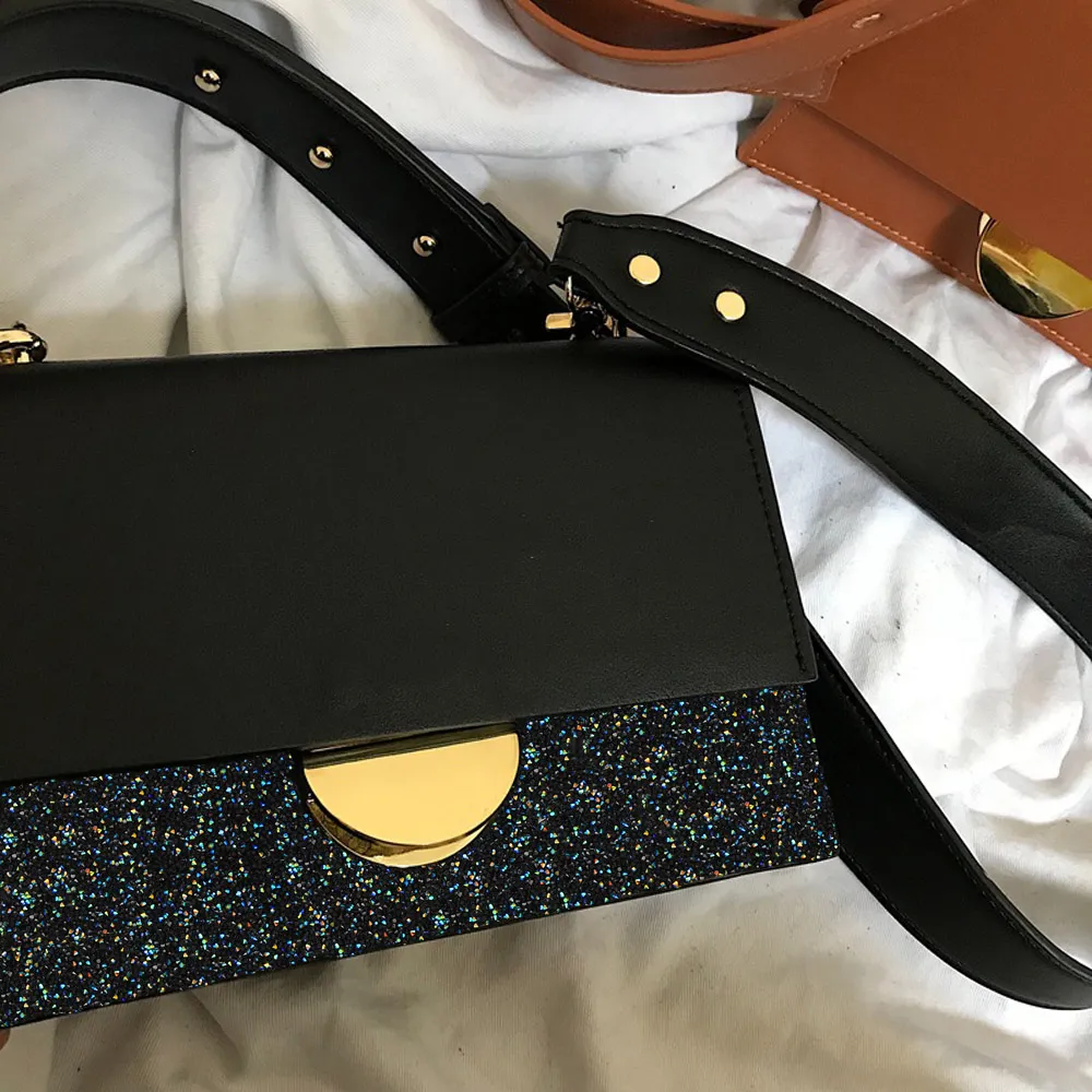 【Sp house】方格拼貼簡約百搭隨身皮革側肩背包(4色可選) 歷史價格詳細信息