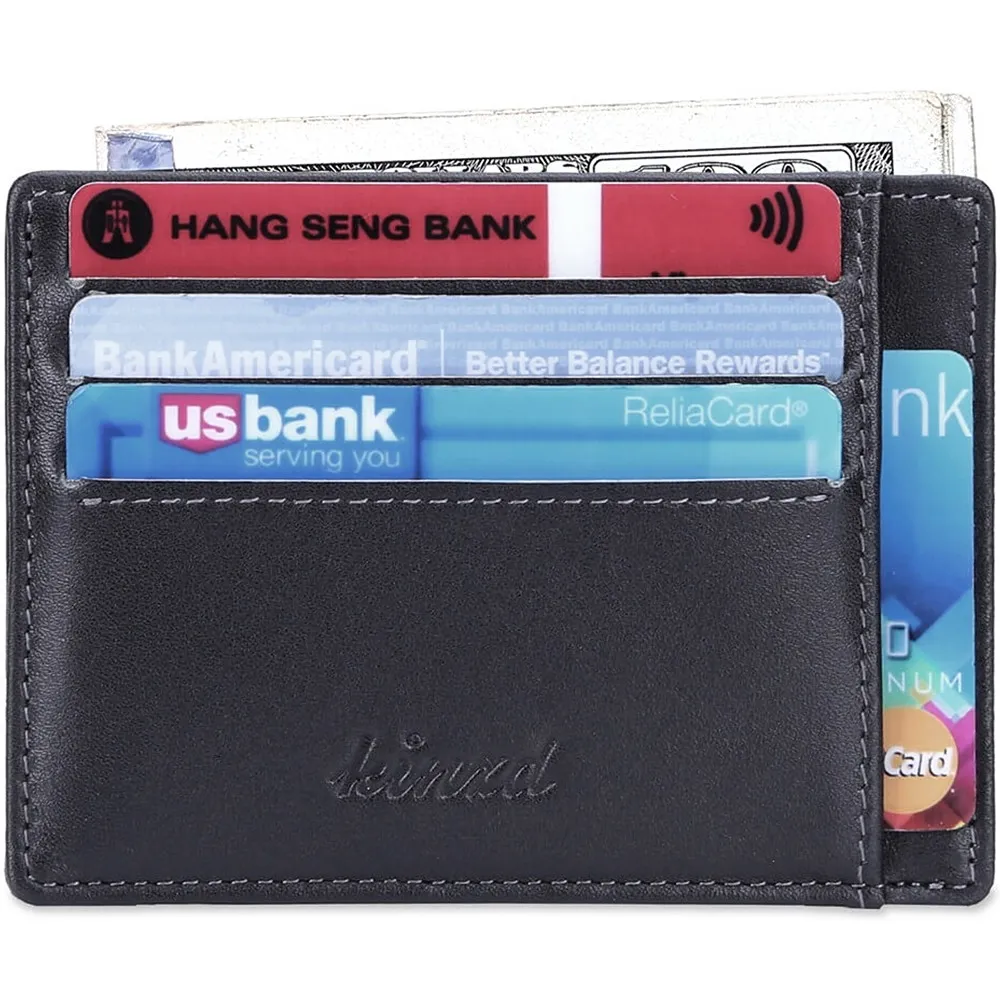 Kinzd 真皮防盜證件卡夾(深藍) 歷史價格詳細信息