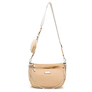 PLAYBOY - 斜背包三件組 尼龍系列 - 卡其色 歷史價格詳細信息