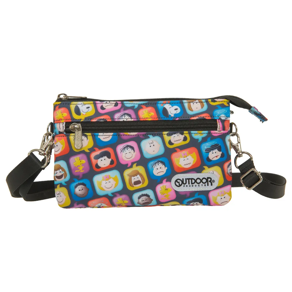 【OUTDOOR】SNOOPY聯名款emoji方型雙拉鍊零錢包-黑 ODP21A04BK 歷史價格詳細信息