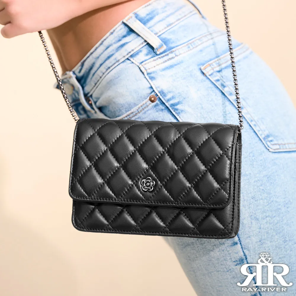 2R 綿霜羊皮Shuri雙摺壓釦菱格長夾 名媛灰 歷史價格詳細信息