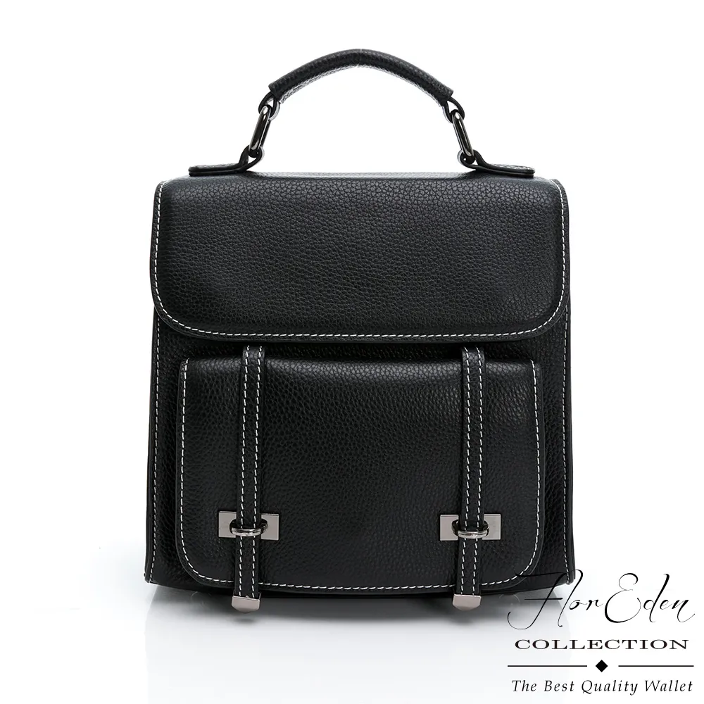 DF Flor Eden - 日系簡約真皮低調線條小方包-黑色 歷史價格詳細信息