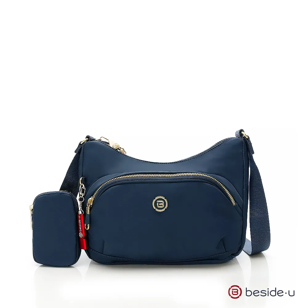 beside u 斜背包 防割包 休閒多格層側背包 簡約素面 橫式小包 黑 藍 灰 桃紅 BNU系列 歷史價格詳細信息
