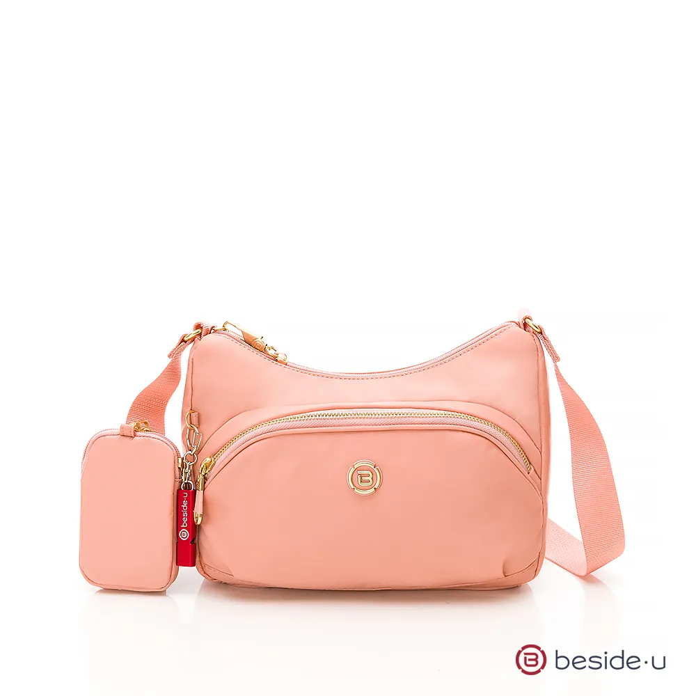beside u 斜背包 防割包 休閒多格層側背包 簡約素面 橫式小包 黑 藍 灰 桃紅 BNU系列 歷史價格詳細信息