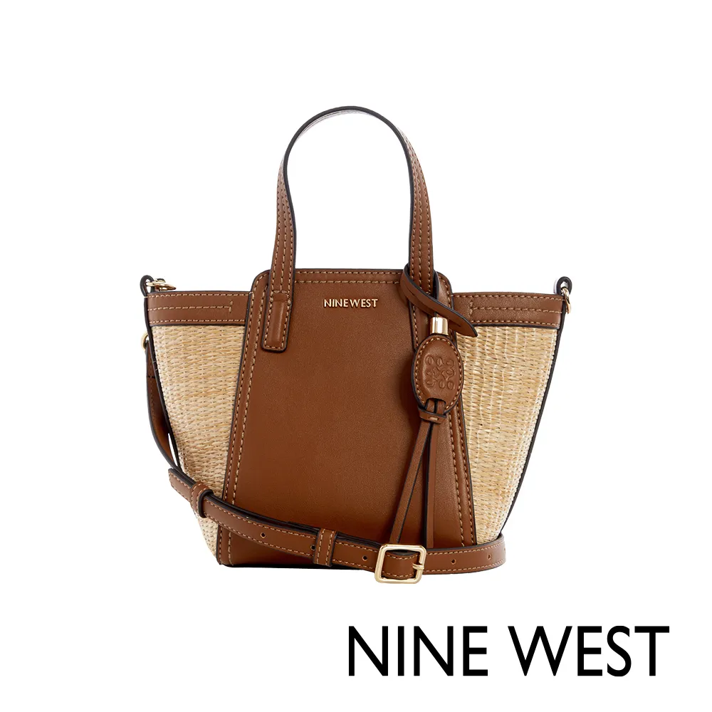 NINE WEST JENAE 麥稈拼接小托特/斜背包-焦糖棕(130775) 價格比較,價格查詢,歷史價格詳細信息