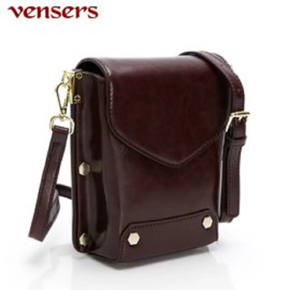 【vensers】小牛皮潮流個性包~肩背包(NE302503駝色) 歷史價格詳細信息