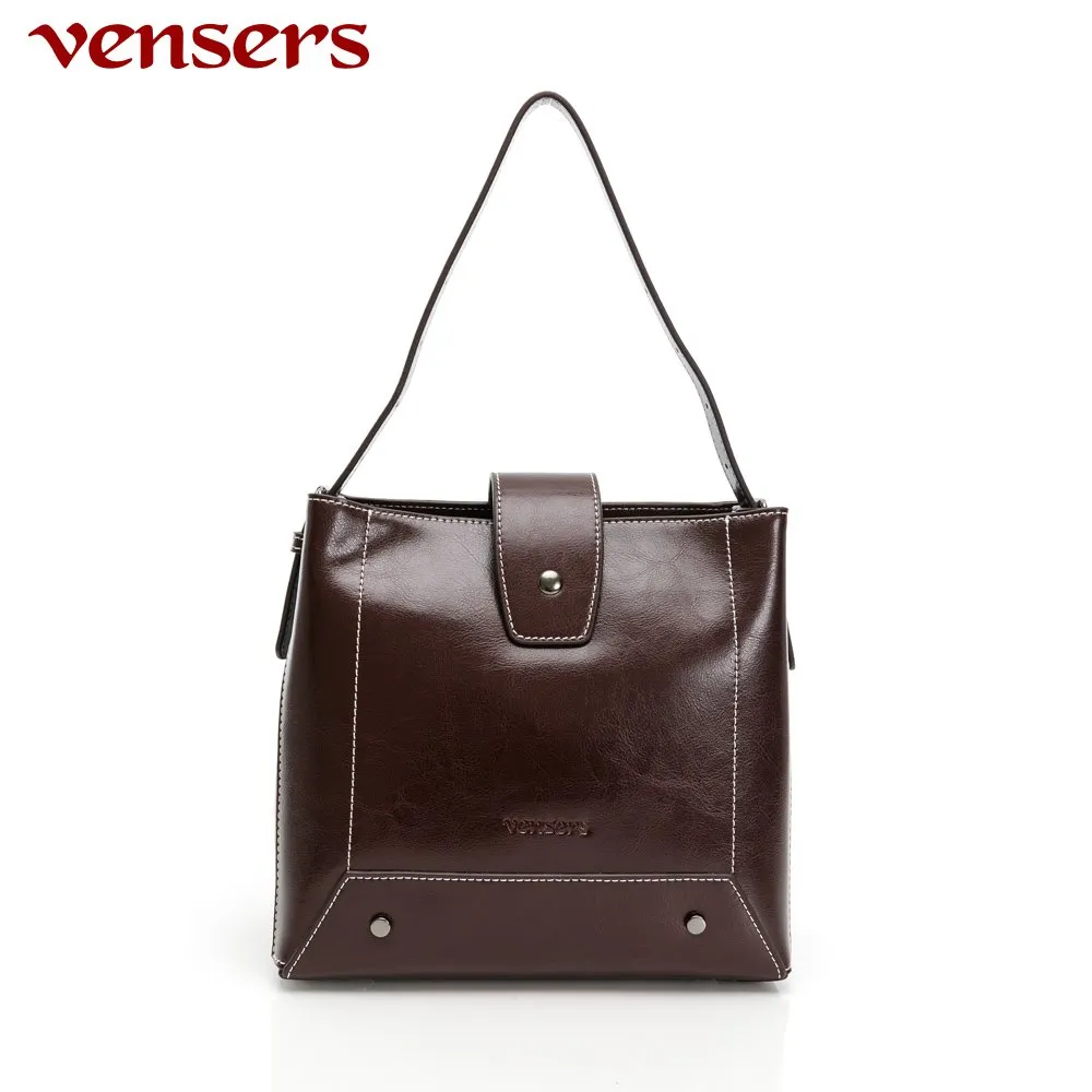 【vensers】小牛皮潮流個性包~斜肩背包(NL1083902棕色) 歷史價格詳細信息